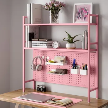 Dílenský stůl Kovový nástavec na stůl WENDY, 1150 x 980 x 220 mm, růžový