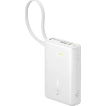 Powerbanka Powerbanka Baseus PicoGo s digitálním displejem 10000 mAh 45 W (bílá)