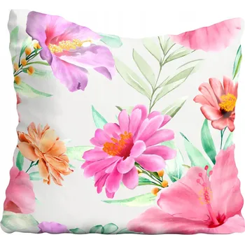 Polštář Povlak na polštář s květinami 50x50 cm