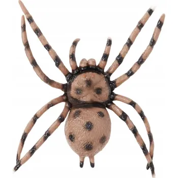 VELKÝ HRAČKOVÝ HNĚDÝ ČERNÝ PAVOUK NEBO ŠTÍR Z DŽUNGLE HMYZ PRO DĚTI