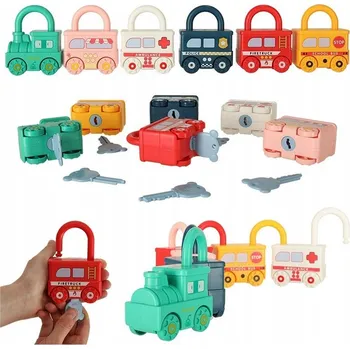 Hračka pro nejmenší Vzdělávací hra hlavolamy autíčka stavebnice visací zámky senzorická hračka