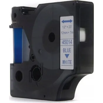 Pásek do tiskárny Páska JETWORLD DYMO D1 MODRÁ NA BÍLÉ 12MM