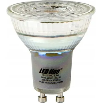 Žárovka Stmívatelná LED žárovka GU10 5W DIM teplá bílá LEDline