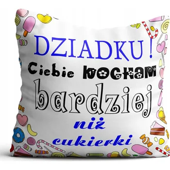 Polštář Povlak na polštář ke Dni babiček, pro babičku, 40x40 cm, mám tě ráda, bonbóny