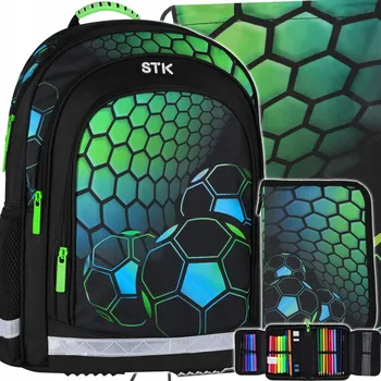 Školní batoh Školní batoh vícekomorový Starpak černý, vícebarevný, zelený 23 l