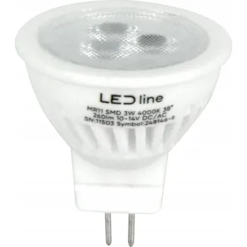Žárovka LED žárovka MR11 GU4 3W 12V 35 mm 4000K keramická 330 lm premium