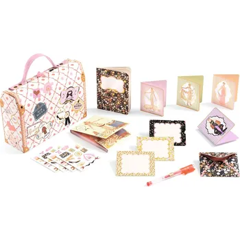 kreativní sada Djeco Tinou kufřík s papírnickými potřebami