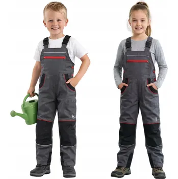 Chlapecké kalhoty DĚTSKÉ LACLOVÉ KALHOTY šedočervené 140 cm