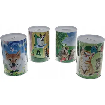 Pokladnička Kovová pokladnička kulatá Adar Zvířata 544130