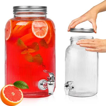 Sklenice Džbán SuperButelki sklenice 6000 ml + kohoutek rýhovaný 6 l