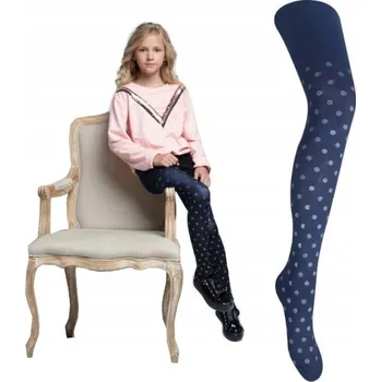 YOCLUB dětské vícebarevné punčocháče z mikrovlákna, velikost 128