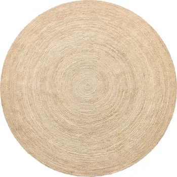 Koberec Ručně vázaný kusový koberec Rhea J-11 Natural kruh, 80x80 (průměr) kruh, béžová, chodba / předsíň, Diamond Carpets India - 1 rok na vrácení + DOPRAVA ZDARMA k Vám i zpět