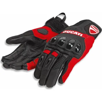 Moto rukavice Rukavice Ducati City C4 pánské černo-červené XL