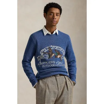 Pánský svetr Svetr s příměsí vlny Polo Ralph Lauren 710P03175 modrá 55X, vel. S