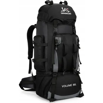 turistický batoh Batoh černý 61-80 l voděodolný s obalem H2O