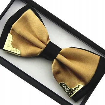 MOTÝLEK Pánský motýlek ZLATÝ LUXUSNÍ - pro výjimečné příležitosti SVATBA KŘEST ...HQ