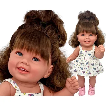 Panenka MANOLO ŠPANĚLSKÁ PANENKA DIANA 47cm 4939 blondýnka v bílých šaty