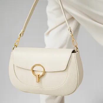 Kabelka MORANTI kabelka, typ kabelka přes rameno, pravá kůže, transparentní/bezbarvá