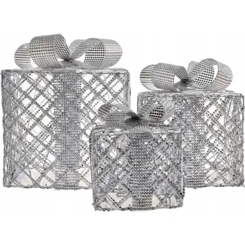 Vánoční dekorace Vánoční osvětlení 72 LED stříbrné studená bílá časovač