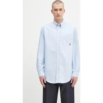 Pánská košile Bavlněná košile Drôle de Monsieur La Chemise Oxford H.SH240.CO225 modrá 50X, vel. S