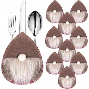 Vánoční dekorace Dekorativní obal / pouzdro na příbory - skřítek PrzydaSie