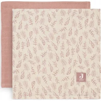 Prostěradlo Jollein: 2 zavinovačky 115 x 115 cm Meadow Rosewood