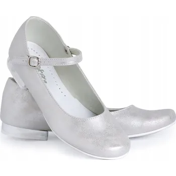 Dámské lodičky Společenské stříbrné boty pro dívky KBD-820 - 36