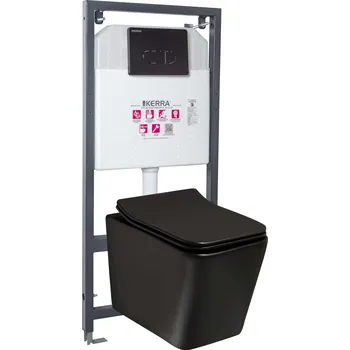 Klozet Kerra Tinos/Pacific Black WC závěsný komplet, TIN-PAC-BL