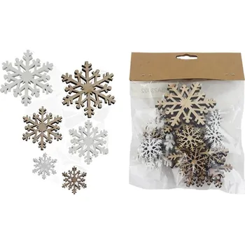 Dekorace vločka, 18 ks D6579