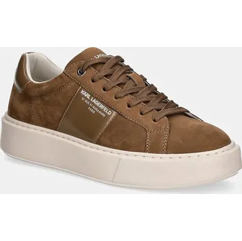 Pánské tenisky Kožené tenisky Karl Lagerfeld MAXI KUP KL52218.233 hnědá 82X, EUR 43