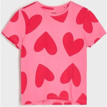 Sinsay - Bavlněné tričko - růžová - 860DN-35X - 860DN-35X-134