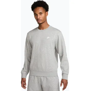 Pánská mikina Pánská mikina Nike Club French Terry Crew dark grey heather/white