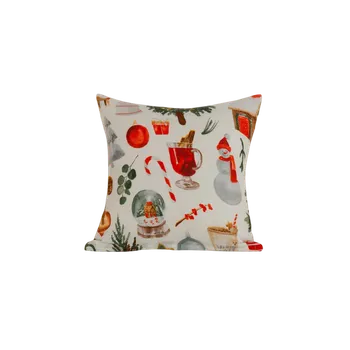 Povlak na dekorativní polštářek Textilomanie Festive Magic povlak na polštářek 45 x 45 cm bílý