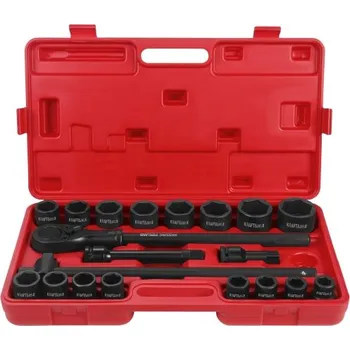 Sada nářadí Kraft&Dele KD11868, Sada ráčny s nástavci 3/4" | 21 dílů, Cr-Mo ocel, 19–50 mm