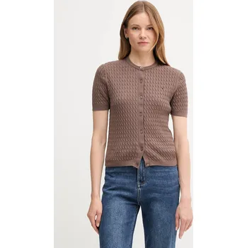 Pánská móda Bavlněný kardigan Tommy Hilfiger WW0WW45707 hnědá 98X, vel. M