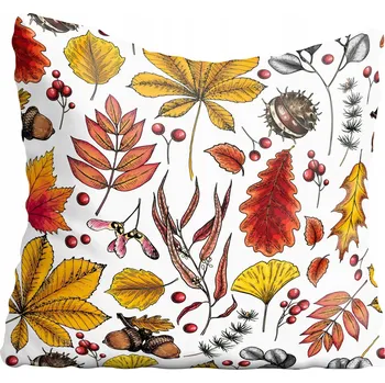 Povlak na polštářek Povlak na polštář s motivem listů, podzimní, 60x60 cm