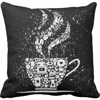 Povlak na polštářek Povlak na polštář Káva zrnka 50x50 cm