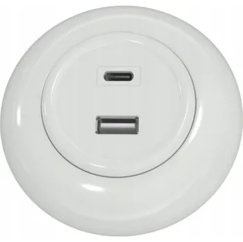 Elektrická zásuvka USB zásuvka do zdi Alkri-Light bílá