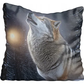 Polštář Dekorační povlak na polštář s motivem vlka 50x50 cm