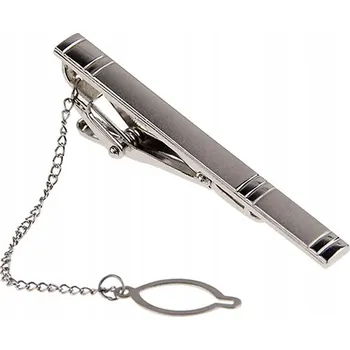 Spona na kravatu Elegantní spona na kravatu ve stříbrné barvě