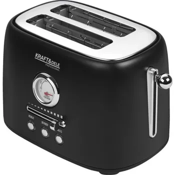 Teplovzdušný ventilátor Kraft&Dele KD4155, Elektrický toustovač 1000W | 11 stupňů opékání, rozmrazování, podgrévání, Anti-Stuck