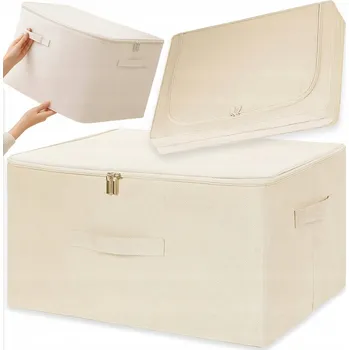 Úložný box ORGANIZÉR / ÚLOŽNÝ BOX S RÁMEM 66L MODRÝ NA OBLEČENÍ, HRAČKY, POVLEČENÍ