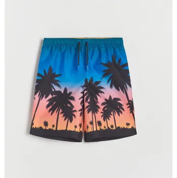 Reserved - Barevné koupací kraťasy - černý - 2660U-99X - 2660U-99X-U86