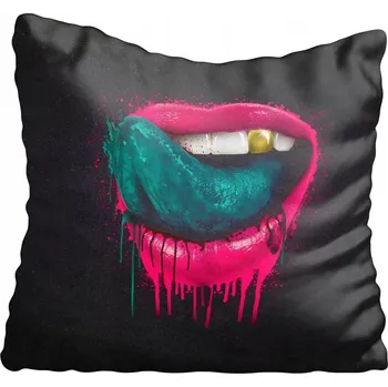 Polštář Povlak na polštář Ústa 20x20 cm