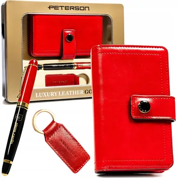 Peněženka Peterson peněženka eko kůže červená - dámská