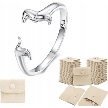 Prsten Prstýnek stříbrný 925 jezevčík pes york štěně