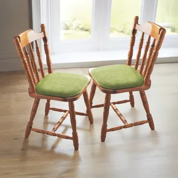 Polštář 2 polštáře na židli, zelená zelená 40 x 40 x 4 cm.