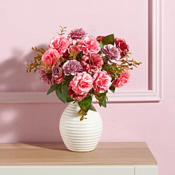 umělá květina Kytice s karafiáty výška 43 cm