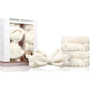 Zoë Ayla Headband & Wristband kosmetická čelenka 1 ks + náramky proti stékající vodě při mytí obličeje 2 ks