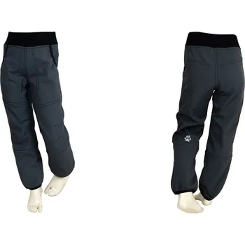 Chlapecké kalhoty Kocour Mourek Kalhoty dětské softshellové zimní s fleecem šedé Velikost 146